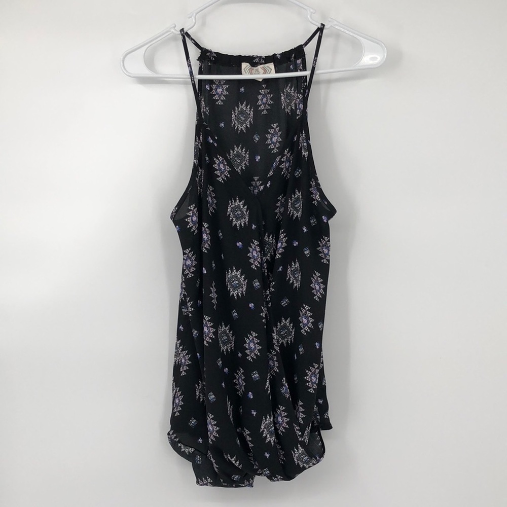 Pink Rose SemiSheer Tank Style Top Size L